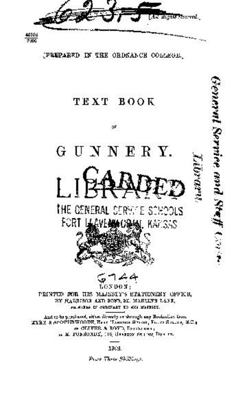 Textbook of Gunnery, parts 1 and 2 (1902)